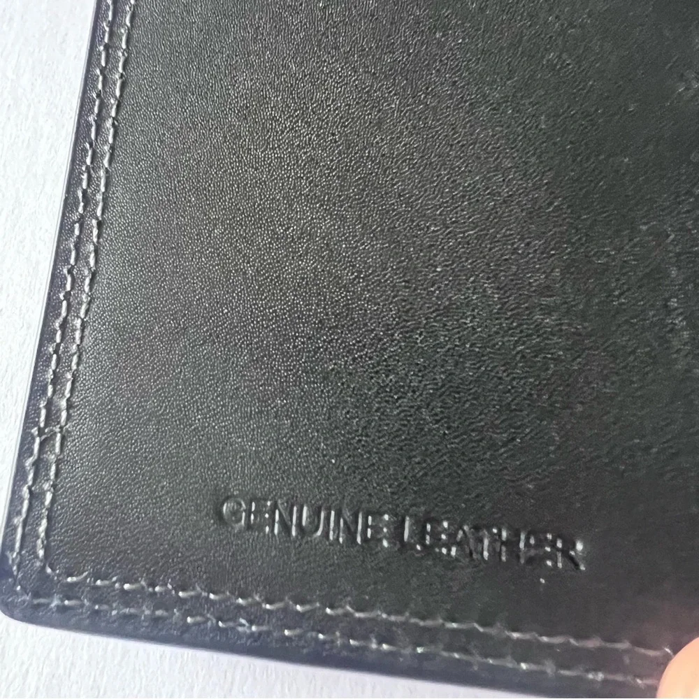COLE HAAN LEATHER CARD WALLET BLACK NWOT